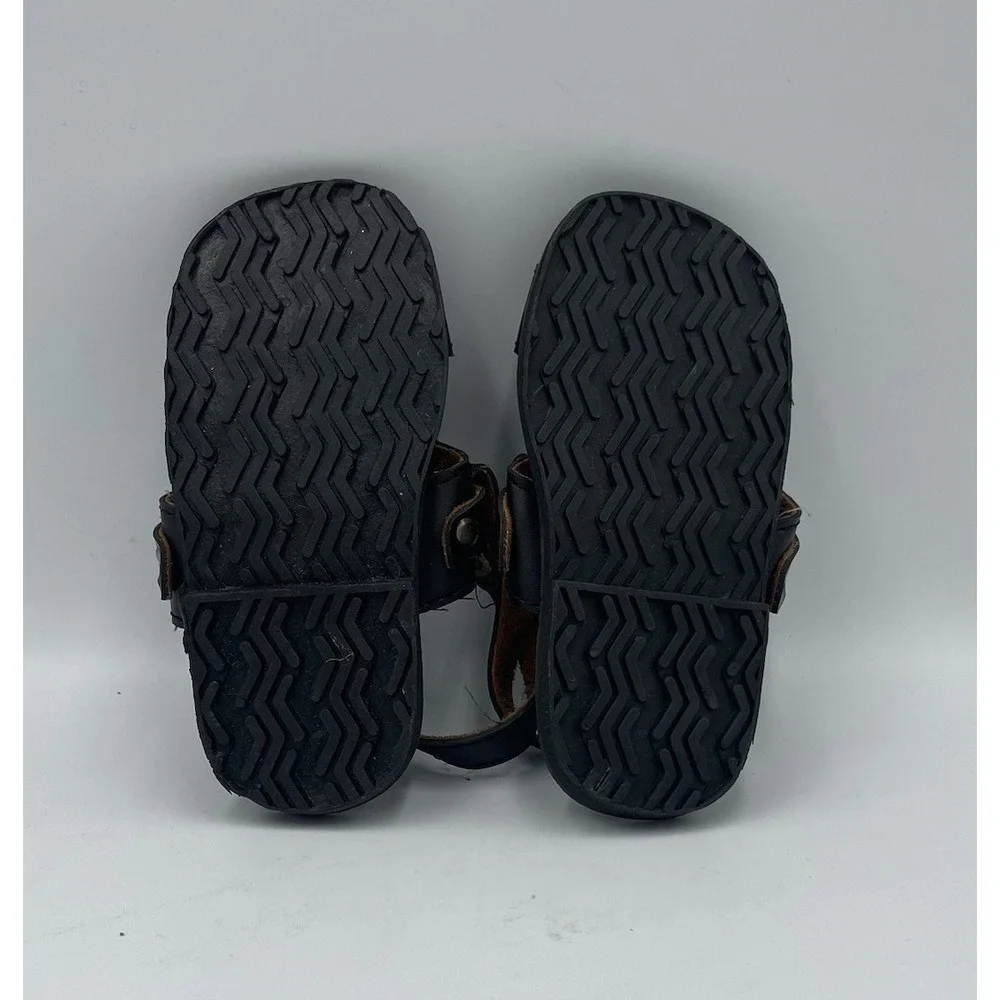 DYNA-KIDS Metal Buckle‎ Brown Leather Sandals Toddler 6 Vintage 1980